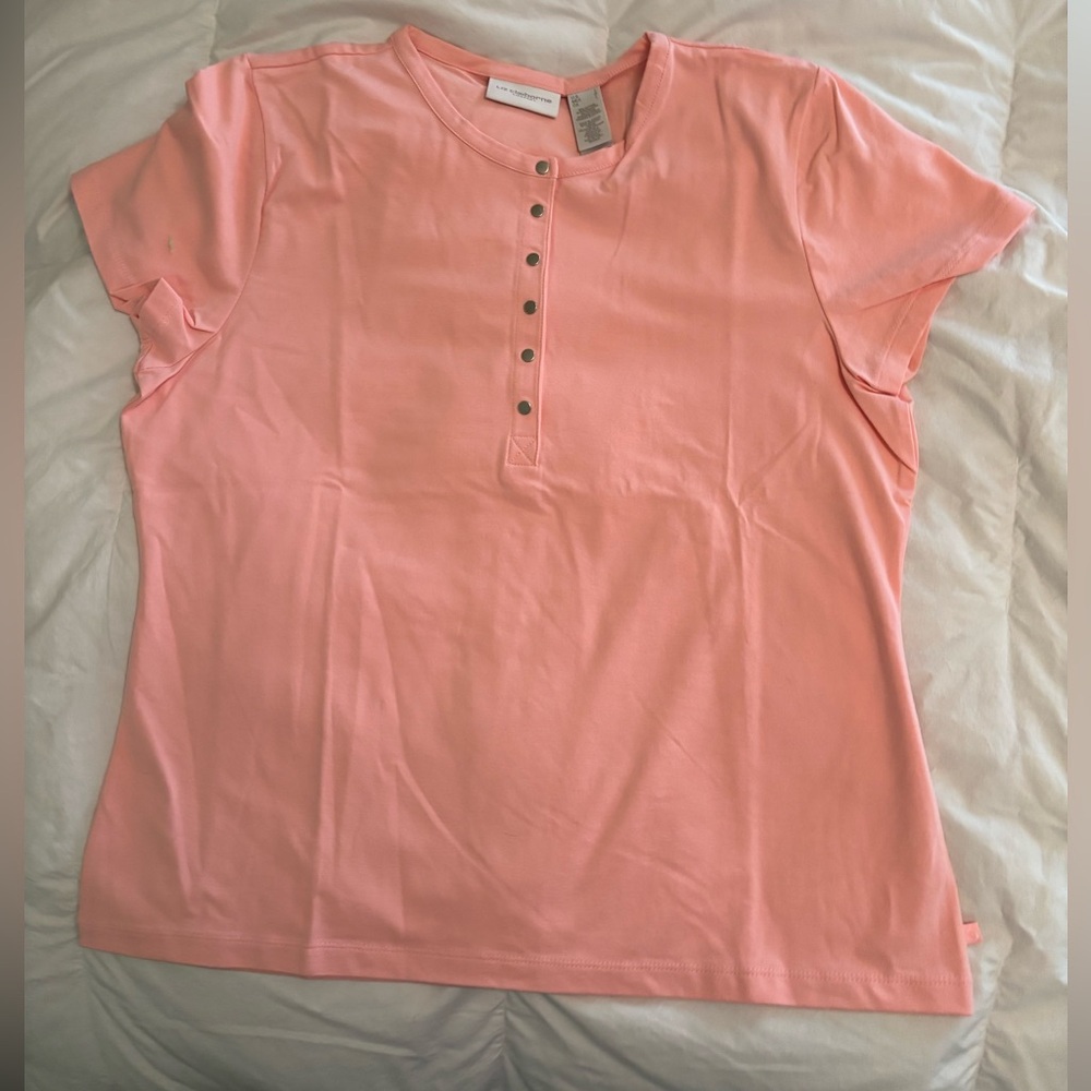 Liz Claiborne Women's Pink Short Sleeve Top